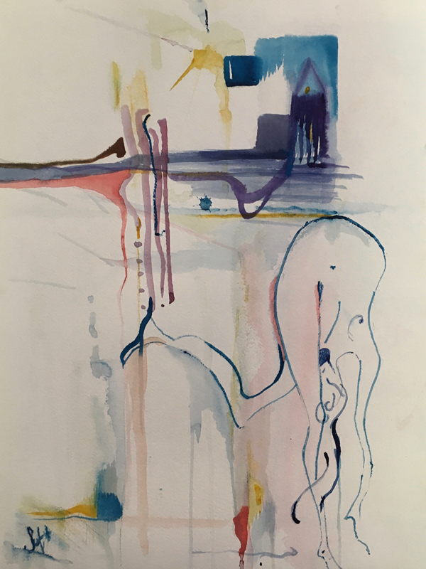 D’un autre point de vue Aquarelle sur papier 46X61 cm